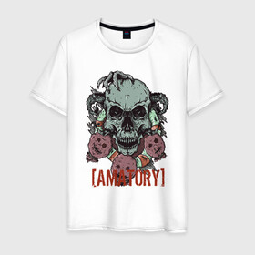 Мужская футболка хлопок с принтом Amatory в Курске, 100% хлопок | прямой крой, круглый вырез горловины, длина до линии бедер, слегка спущенное плечо. | 2007 | alternative | metal | metalcore | rock | аматори | метал | рок | эмо