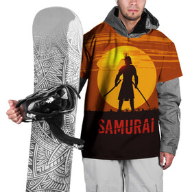 Накидка на куртку 3D с принтом САМУРАЙ в Курске, 100% полиэстер |  | Тематика изображения на принте: samurai | бусидо | военные | дайсё | закат | самурай | феодал | япония
