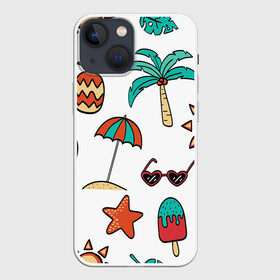 Чехол для iPhone 13 mini с принтом На отдыхе в Курске,  |  | лето | море | отпуск | пляж | путешестия | солнце