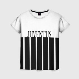 Женская футболка 3D с принтом Juventus | Tee Black and White (2021/22) в Курске, 100% полиэфир ( синтетическое хлопкоподобное полотно) | прямой крой, круглый вырез горловины, длина до линии бедер | 0x000000123 | juve | juventus | ronaldo | криштьяно | роналдо | юве | ювентус