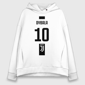 Женское худи Oversize хлопок с принтом Dybala 10 номер на груди Juventus в Курске, френч-терри — 70% хлопок, 30% полиэстер. Мягкий теплый начес внутри —100% хлопок | боковые карманы, эластичные манжеты и нижняя кромка, капюшон на магнитной кнопке | 10 | ac milan | champions | fifa | juve | juventus | juvi | paulo dybala | soccer | uefa | дубала | лига чемпионов | номер | пауло дибала | сборная аргентины | спорт | уефа | фифа | фк | футбол | футболист | футбольный клуб | 