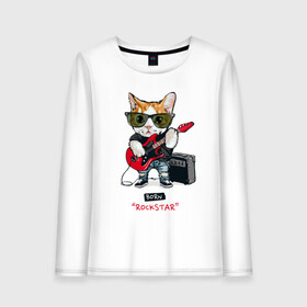 Женский лонгслив хлопок с принтом КРУТОЙ КОТ ГИТАРИСТ в Курске, 100% хлопок |  | Тематика изображения на принте: and | cat | cats | cute | funny | guitar | heavy | kitten | kitty | meow | metal | music | n | pet | playing | rock | roll | star | гитара | гитарист | кот | котик | коты | кошка | кошки | крутой | музыка | рок