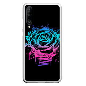 Чехол для Honor P30 с принтом Неоновая Роза Neon Rose в Курске, Силикон | Область печати: задняя сторона чехла, без боковых панелей | Тематика изображения на принте: flower | flowers | green | nature | neon | pattern | red | rose | roses | spring | summer | весна | зеленый | краски | красная | лето | листва | листья | неон | неоновая | паттерн | природа | роза | розы | узор | фауна | флора | цветок | цветы