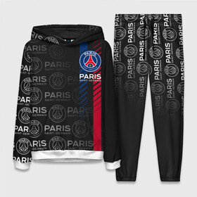 Женский костюм 3D (с толстовкой) с принтом ФК ПСЖ   PARIS SAINT GERMAIN в Курске,  |  | fifa. | football | paris saint germain football club | psg | sport | uefa | английская премьер лига | лига финал | матч | спорт | уефа | финал | фифа | фк парии сен жермен | фк псж | футбол