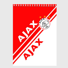 Скетчбук с принтом FC AJAX AMSTERDAM / ФК АЯКС в Курске, 100% бумага
 | 48 листов, плотность листов — 100 г/м2, плотность картонной обложки — 250 г/м2. Листы скреплены сверху удобной пружинной спиралью | Тематика изображения на принте: ajax amsterdam | fifa | football | football club. | sport | uefa | английская премьер лига | аякс амстердам | лига финал | матч | спорт | уефа | финал | фифа | футбол | футбольный клуб