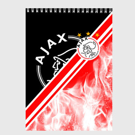 Скетчбук с принтом FC AJAX AMSTERDAM / ФК АЯКС в Курске, 100% бумага
 | 48 листов, плотность листов — 100 г/м2, плотность картонной обложки — 250 г/м2. Листы скреплены сверху удобной пружинной спиралью | Тематика изображения на принте: ajax amsterdam | fifa | football | football club. | sport | uefa | английская премьер лига | аякс амстердам | лига финал | матч | спорт | уефа | финал | фифа | футбол | футбольный клуб