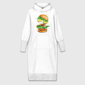 Платье удлиненное хлопок с принтом King Burger в Курске,  |  | Тематика изображения на принте: burger | burger king | king | бургер | гамбургер