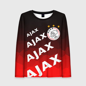 Женский лонгслив 3D с принтом FC AJAX AMSTERDAM / ФК АЯКС в Курске, 100% полиэстер | длинные рукава, круглый вырез горловины, полуприлегающий силуэт | ajax amsterdam | fifa | football | football club. | sport | uefa | английская премьер лига | аякс амстердам | лига финал | матч | спорт | уефа | финал | фифа | футбол | футбольный клуб