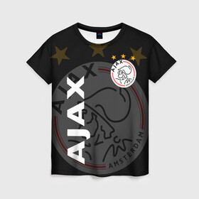 Женская футболка 3D с принтом FC AJAX AMSTERDAM / ФК АЯКС в Курске, 100% полиэфир ( синтетическое хлопкоподобное полотно) | прямой крой, круглый вырез горловины, длина до линии бедер | ajax amsterdam | fifa | football | football club. | sport | uefa | английская премьер лига | аякс амстердам | лига финал | матч | спорт | уефа | финал | фифа | футбол | футбольный клуб