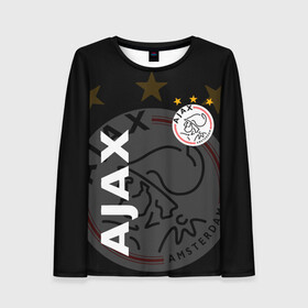 Женский лонгслив 3D с принтом FC AJAX AMSTERDAM / ФК АЯКС в Курске, 100% полиэстер | длинные рукава, круглый вырез горловины, полуприлегающий силуэт | ajax amsterdam | fifa | football | football club. | sport | uefa | английская премьер лига | аякс амстердам | лига финал | матч | спорт | уефа | финал | фифа | футбол | футбольный клуб