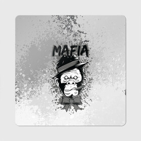 Магнит виниловый Квадрат с принтом Mafia в Курске, полимерный материал с магнитным слоем | размер 9*9 см, закругленные углы | Тематика изображения на принте: art | арт | графика | животные | звери | мафиози | мафия | обезьяна