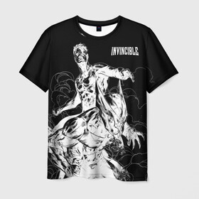 Мужская футболка 3D с принтом Неуязвимый (Invincible) в Курске, 100% полиэфир | прямой крой, круглый вырез горловины, длина до линии бедер | damien darkblood | invincible | дэмиен даркблад | мультсериал | непобедимый | неуязвимый