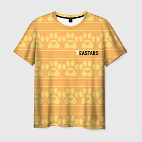 Мужская футболка 3D с принтом Paws Beastars в Курске, 100% полиэфир | прямой крой, круглый вырез горловины, длина до линии бедер | Тематика изображения на принте: animals | beastars | paws | выдающиеся | звери | зверолюди | лапки