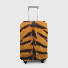 Чехол для чемодана 3D с принтом Шкура Тигра в Курске, 86% полиэфир, 14% спандекс | двустороннее нанесение принта, прорези для ручек и колес | skin | tiger | wool | тигр