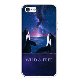 Чехол для iPhone 5/5S матовый с принтом косатка в Курске, Силикон | Область печати: задняя сторона чехла, без боковых панелей | ocean | orca | sea | sea animal | дельфин | касатка | кит | море | океан | рисунок кита