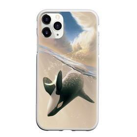 Чехол для iPhone 11 Pro матовый с принтом косатка в Курске, Силикон |  | Тематика изображения на принте: ocean | orca | sea | sea animal | whale | дельфин | касатка | кит | море | океан | рисунок кита