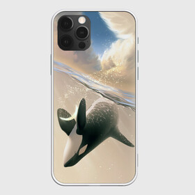 Чехол для iPhone 12 Pro с принтом косатка в Курске, силикон | область печати: задняя сторона чехла, без боковых панелей | Тематика изображения на принте: ocean | orca | sea | sea animal | whale | дельфин | касатка | кит | море | океан | рисунок кита