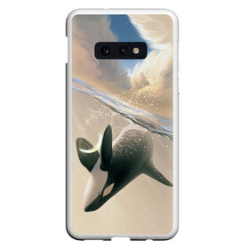 Чехол для Samsung S10E с принтом косатка в Курске, Силикон | Область печати: задняя сторона чехла, без боковых панелей | Тематика изображения на принте: ocean | orca | sea | sea animal | whale | дельфин | касатка | кит | море | океан | рисунок кита