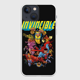 Чехол для iPhone 13 mini с принтом Неуязвимый | Invincible в Курске,  |  | allen | atom | debbie | eve | girl | grayson | immortal | invincible | man | mark | monster | nolan | omni | атом | атомная | вильтрум | вильтрумит | воительница | грейсон | дебби | ева | костюм | марк | монстр | мэн | неуязвимый |