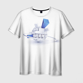 Мужская футболка 3D с принтом Интернет-эпоха в Курске, 100% полиэфир | прямой крой, круглый вырез горловины, длина до линии бедер | быстрая связь | глобальная деревня | клавиатура | сокращение расстояний | технологии