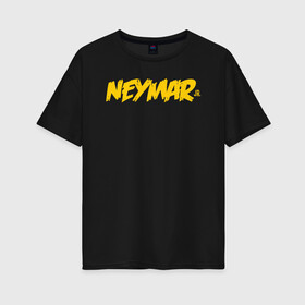 Женская футболка хлопок Oversize с принтом Neymar Jr logo в Курске, 100% хлопок | свободный крой, круглый ворот, спущенный рукав, длина до линии бедер
 | brazil | champions | fifa | junior | neymar | neymar jr | paris saint germain | psg | uefa | бразилия | джуниор | младший | наймар | неймар | пари сен жермен | петух | псж | сборная бразилии | уефа | фифа | футбик | футбол 