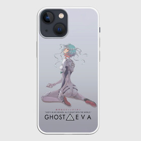Чехол для iPhone 13 mini с принтом Ghost in the Eva в Курске,  |  | Тематика изображения на принте: anime | cyberpunk | eva | evangelion | ghost in the shell | аниме | анимэ | ева | евангелион | киберпанк | призрак в доспехах
