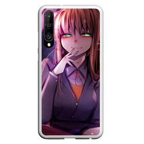 Чехол для Honor P30 с принтом Monika Doki Doki в Курске, Силикон | Область печати: задняя сторона чехла, без боковых панелей | Тематика изображения на принте: club | doki doki | literature | monika | novel | доки доки | клуб | литературный | моника | роман