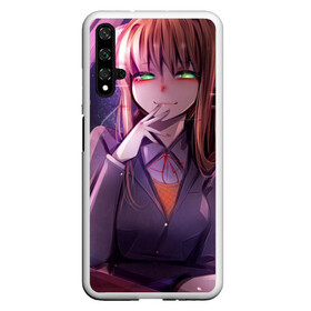 Чехол для Honor 20 с принтом Monika Doki Doki в Курске, Силикон | Область печати: задняя сторона чехла, без боковых панелей | Тематика изображения на принте: club | doki doki | literature | monika | novel | доки доки | клуб | литературный | моника | роман