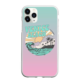 Чехол для iPhone 11 Pro матовый с принтом VENICE BEACH в Курске, Силикон |  | venice | восход | закат | море | небо | отдых | пальмы | пляж | природа | солнце