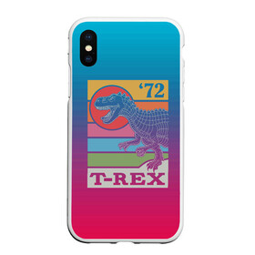 Чехол для iPhone XS Max матовый с принтом T-rex Dino 72 в Курске, Силикон | Область печати: задняя сторона чехла, без боковых панелей | dino | rex | roar | t rex | дино | динозавр | динозавры