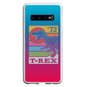 Чехол для Samsung Galaxy S10 с принтом T-rex Dino 72 в Курске, Силикон | Область печати: задняя сторона чехла, без боковых панелей | dino | rex | roar | t rex | дино | динозавр | динозавры