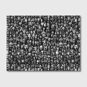 Альбом для рисования с принтом Мрачные портреты в Курске, 100% бумага
 | матовая бумага, плотность 200 мг. | Тематика изображения на принте: halloween | лица | мрачное | портреты | страшное | сюрреализм | ужасы
