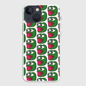 Чехол для iPhone 13 mini с принтом Poggers Pattern в Курске,  |  | kekw | mem | pepe | pog | pogchamp | poggers | smile | smiles | twitch | мемы | пепе | рофлан | смайл | смайлы | твитч