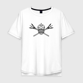 Мужская футболка хлопок Oversize с принтом Пиранья в Курске, 100% хлопок | свободный крой, круглый ворот, “спинка” длиннее передней части | fish | piranha | живность | морская | пиранья | рыба | тату | татуировка | черная