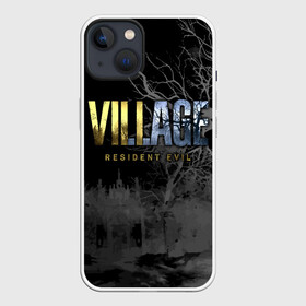 Чехол для iPhone 13 с принтом Resident Evil Village в Курске,  |  | resident evil | survival horror | village | вилладж | деревня | компьютерная игра | ночь | обитель зла | сухие деревья