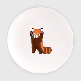 Тарелка с принтом Нападение милой панды в Курске, фарфор | диаметр - 210 мм
диаметр для нанесения принта - 120 мм | Тематика изображения на принте: арт | красная панда | красный медвежонок | медведь | медвежонок | панда | рисунок | рыжая панда