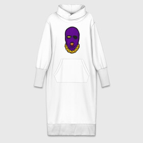 Платье удлиненное хлопок с принтом DaBaby Purple Mask в Курске,  |  | Тематика изображения на принте: gangster | golden | mask | music | rappers