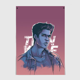 Постер с принтом Teen Wolf Scott McCall в Курске, 100% бумага
 | бумага, плотность 150 мг. Матовая, но за счет высокого коэффициента гладкости имеет небольшой блеск и дает на свету блики, но в отличии от глянцевой бумаги не покрыта лаком | Тематика изображения на принте: alpha | beta | derek | derek hale | omega | scott | scott mccall | serial | stiles | stiles stilinski | teen wolf | wolf | бета | волк | волки | волчонок | дерек | дерек хейл | оборотень | оборотни | ольфа | омега | сериал | скотт | скотт макколл | стайлз