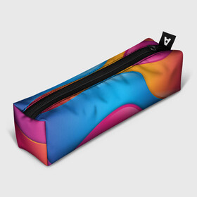 Пенал школьный 3D с принтом Candy rainbow в Курске, 100% полиэстер | плотная ткань, застежка на молнии | Тематика изображения на принте: 3d | 3д | sport | абстракция | линии | паттерн | соты | спортивный стиль | текстуры