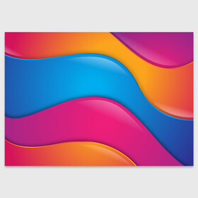 Поздравительная открытка с принтом Candy rainbow в Курске, 100% бумага | плотность бумаги 280 г/м2, матовая, на обратной стороне линовка и место для марки
 | Тематика изображения на принте: 3d | 3д | sport | абстракция | линии | паттерн | соты | спортивный стиль | текстуры