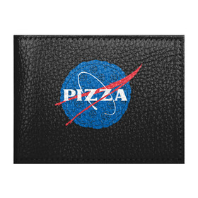 Обложка для студенческого билета с принтом NASA Pizza в Курске, натуральная кожа | Размер: 11*8 см; Печать на всей внешней стороне | mars | moon | nasa | астероид | астронавт | астрономия | вселенная | гагарин | галактика | земля | илон | комета | космонавт | космос | луна | марс | маск | наса | небо | нло | пицца | планета | пришелец | ракета