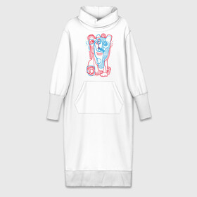 Платье удлиненное хлопок с принтом bipolar bear в Курске,  |  | acid | bears | glitch | illusion | pole | иллюзия | кислота | медведи | полюс