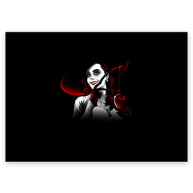 Поздравительная открытка с принтом Resident Evil Леди Вампир в Курске, 100% бумага | плотность бумаги 280 г/м2, матовая, на обратной стороне линовка и место для марки
 | 8 | blood | dimitresku | games | horror | new | resident evil | umbrella | vampire | village | альсина | альчина | вампир | деревня | димитреску | игра | кровь | лого | надпись | обитель зла | резидент | хоррор | эвил