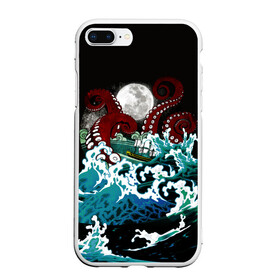 Чехол для iPhone 7Plus/8 Plus матовый с принтом Корабль на Волнах | Кракен в Курске, Силикон | Область печати: задняя сторона чехла, без боковых панелей | animal | beast | kraken | monster | moon | ocean | octopus | sea | ship | water | waves | вода | волны | животные | звери | корабль | кракен | луна | монстр | море | океан | осьминог | рыбы | щупальца