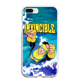 Чехол для iPhone 7Plus/8 Plus матовый с принтом Invincible Mark Grayson в Курске, Силикон | Область печати: задняя сторона чехла, без боковых панелей | Тематика изображения на принте: invincible | mark grayson | летит | марк грейсон | мультсериал | небо | неуязвимый | облака | супергерой