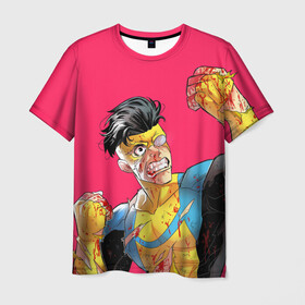 Мужская футболка 3D с принтом Неуязвимый в Курске, 100% полиэфир | прямой крой, круглый вырез горловины, длина до линии бедер | allen | invincible | omni man | omniman | superhero | алиен | аллен | инвинсибл | неуязвимый | омнимэн | супергерои