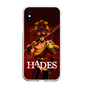 Чехол для iPhone XS Max матовый с принтом Zagreus Hades в Курске, Силикон | Область печати: задняя сторона чехла, без боковых панелей | Тематика изображения на принте: hades | roguelike | zagreus | бесконечные круги ада | загрей | компьютерная игра | мифология | сын аида