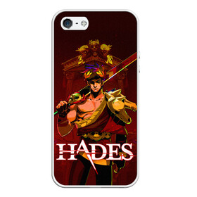 Чехол для iPhone 5/5S матовый с принтом Zagreus Hades в Курске, Силикон | Область печати: задняя сторона чехла, без боковых панелей | Тематика изображения на принте: hades | roguelike | zagreus | бесконечные круги ада | загрей | компьютерная игра | мифология | сын аида