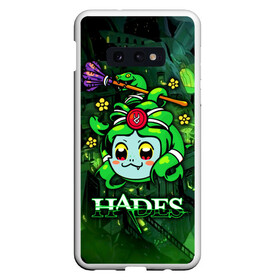 Чехол для Samsung S10E с принтом Hades Dusa Gorgon в Курске, Силикон | Область печати: задняя сторона чехла, без боковых панелей | dusa | gorgon | hades | roguelike | бесконечные круги ада | горгона | компьютерная игра | мифология