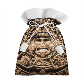 Подарочный 3D мешок с принтом Ацтекский Календарь в Курске, 100% полиэстер | Размер: 29*39 см | Тематика изображения на принте: aztec | calendar | ацтеки | календарь | майя